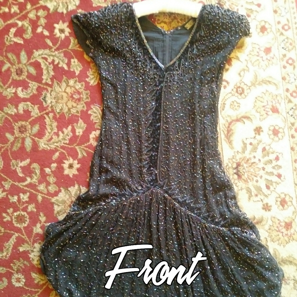 Black silk dress